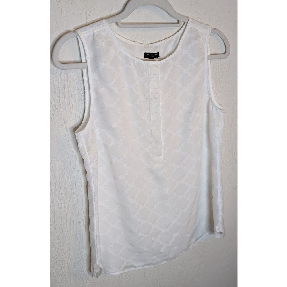 Talbots Sheer Tank Top Size Medium Petite - Picture 3 of 12